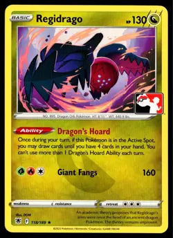 Pokemon Sword & Shield Astral Radiance Prize Pack 118/189 Regidrago - Image 1
