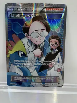 Pokemon TCG Fossil Researcher 110/111 Full Art XY - Furious Fists Holo LP - Image 1