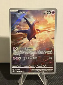 Latios Illustration Rare SV08: Surging Sparks 203/191 Pokemon NM - Image 1