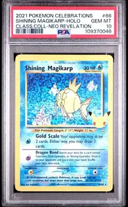 2021 POKEMON CELEBRATIONS CLASSIC COLL #66 SHINING MAGIKARP-HOLO PSA 10 - Image 1