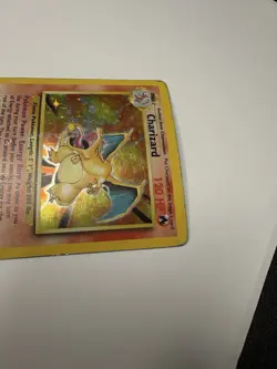 CHARIZARD BASE SET UNLIMITED 4/102 HOLO RARE POKEMON DAMAGED DMG - Image 3