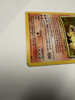 CHARIZARD BASE SET UNLIMITED 4/102 HOLO RARE POKEMON DAMAGED DMG - Image 4
