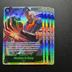 4x Monkey D Garp OP11-095 Holo Foil - One Piece TCG Card Game Playset NM - Image 1