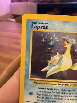 Pokemon TCG Lapras Fossil Holo Unlimited Rare Card 10/62 Vintage - Image 4