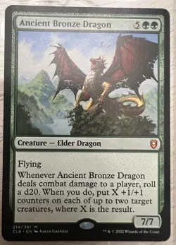 Ancient Bronze Dragon Commander Legends Red Mythic Creature Regular 214 MTG - Image 1