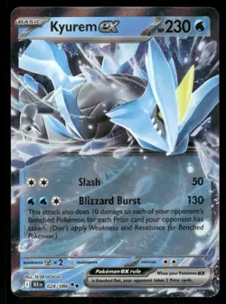 Pokemon Cards Kyurem ex 028/086 Black Bolt Double Rare NM - Image 1