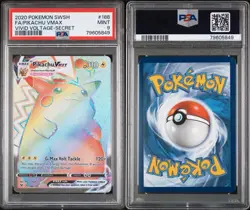 Pokemon Pikachu VMAX 188/185 Vivid Voltage 2020 Secret Rainbow Rare PSA 9 - Image 3