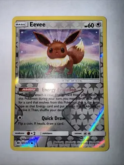 Pokemon Sun & Moon Eevee Reverse Holo 101/149 LP-NM Condition - Image 1
