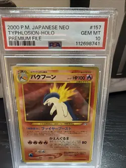 Pokemon TCG Typhlosion Neo Genesis Premium File #157 Holo Rare - Image 1