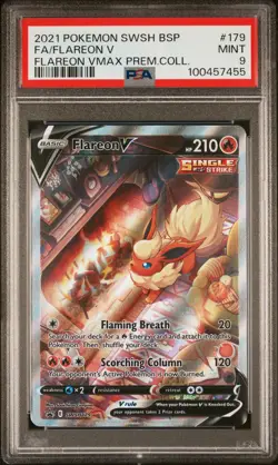PSA 9 Flareon V #179 2021 Pokemon SWSH Flareon VMAX Collection - FAST SHIP - Image 1