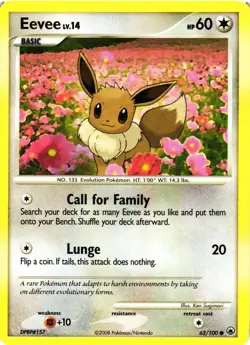 Pokemon TCG Eevee 62/100 Majestic Dawn Regular LP/MP - Image 1