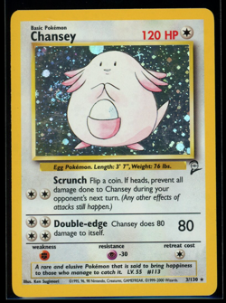 2000 Pokemon Base Set 2 Holo #3 Chansey - Image 1