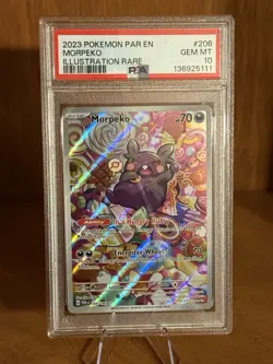 2023 Pokemon Paradox Rift PAR En Morpeko Illustration Rare #206 PSA 10 Gem Mint - Image 1
