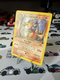 2000 Pokemon Team Rocket Dark Charizard 1st Edition Holo Foil DAMAGED As Is - Image 2