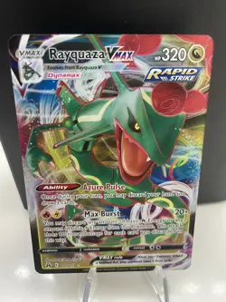 Pokemon TCG Rayquaza Vmax Evolving Skies 111/203 Holo Ultra Rare - Image 1