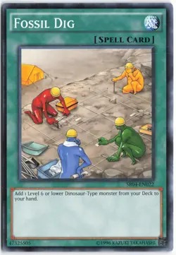 Yugioh - Fossil Dig SR04-EN022 Unlimited - Structure Deck: Dinosmasher's Fury - Image 1