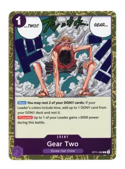 Gear Two OP11-080 R Foil One Piece A Fist of Divine Speed English NM - Image 1