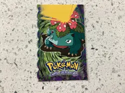 VENUSAUR Evolution POKEMON 03 of 12 Embossed 1999 Die Cut TOPPS Trading Card #03 - Image 1