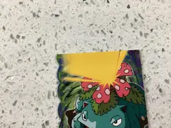VENUSAUR Evolution POKEMON 03 of 12 Embossed 1999 Die Cut TOPPS Trading Card #03 - Image 2