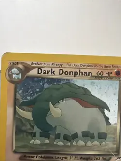 Pokemon Dark Donphan Neo Destiny TCG Holo Rare Card 3/105 - Image 3