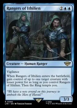 Rangers of Ithilien 066: Blue Rare Creature Regular Universes Beyond MTG Card - Image 1