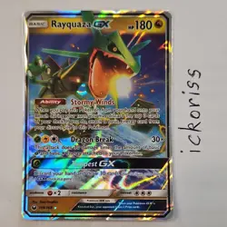 Pokemon Rayquaza GX Ultra Rare Holo Sm-Celestial Storm 109/168 Basic Card HP180 - Image 1