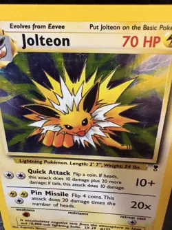 Jolteon Holo 14/110 Legendary Collection 2002 WOTC Pokemon Card LP - Image 2