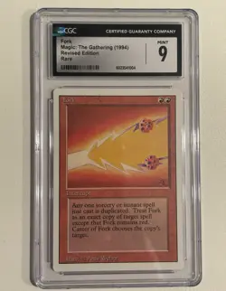 Mtg Fork Revised Edition - 1994 CGC 9 Mint - Rare Magic the Gathering - Image 1