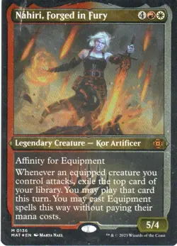 MTG: MOM: The Aftermath: Foil Etched Nahiri, Forged in Fury: LP Condition - Image 1