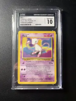 2000 Pokemon League Black Star Promo MEW Non Holo #8 CGC 10 GEM MINT - Image 1