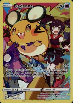 Dedenne SWSH09: Brilliant Stars TG07/TG30 Pokemon TCG Card Ultra Rare NM - Image 1