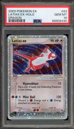 Pokemon Latias ex EX Dragon Holo Ultra Rare #93 PSA 10 Gem Mint - Image 1
