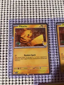 LOT OF 3 - Pikachu 051 /162 Stamped Promo 2026 Pokemon Day 30th TCG With Coins - Image 2
