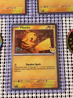 LOT OF 3 - Pikachu 051 /162 Stamped Promo 2026 Pokemon Day 30th TCG With Coins - Image 4