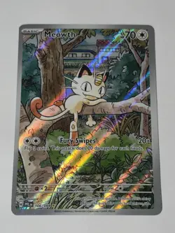 Pokemon TCG Meowth 106/094 Me02: Phantasmal Flames Holo - Image 1