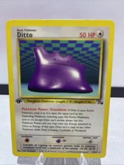 Ditto 1st Edition 18/62 - Fossil Set 1999 Pokemon TCG Non Holo NM Near Mint Rare - Image 1