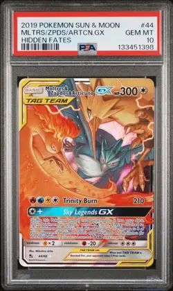 POKEMON MLTRS/ZPDS/ARTCN.GX 2019 SUN & MOON HIDDEN FATES #44 PSA 10 - Image 1