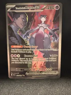 Pokemon TCG Team Rockets Mewtwo EX Special Illustration Destined Rivals NM - Image 1