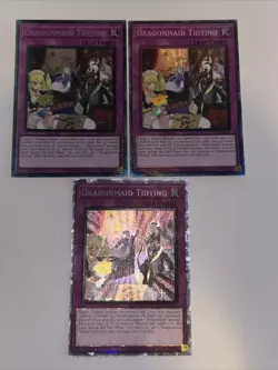 3x Dragonmaid Tidying 1st Edition Prismatic Collector's Rare RA04-EN102 Playset - Image 1