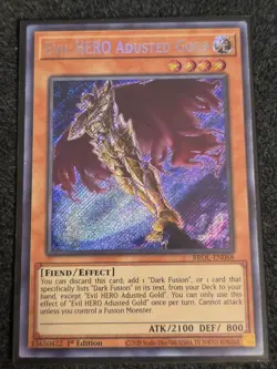 Evil HERO Adusted Gold - Yugioh Brothers of Legend - Secret Rare - BROL-EN068 - Image 1