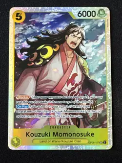 Kouzuki Momonosuke OP06-107 SR Cold Foil The Best Vol.2 -NM- One Piece CCG - Image 1