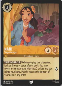 Disney Lorcana Winterspell (11) - Playset (4) #20 Nani - Stage Manager - Image 2
