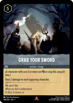 1x Grab Your Sword - 198/204 - Rare NM-Mint Disney Lorcana: The First Chapter Lo - Image 1
