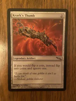 MTG Krark's Thumb Mirrodin Rare Card Magic the Gathering - Image 1