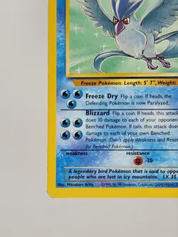 Articuno Rare Pokemon TCG Fossil Set Card 17/62 Non-Holo Near Mint Condition - Image 5
