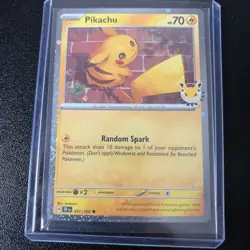 Pikachu 51/162 Holo Pokemon Day 2026 Stamped Promo Card - Image 1