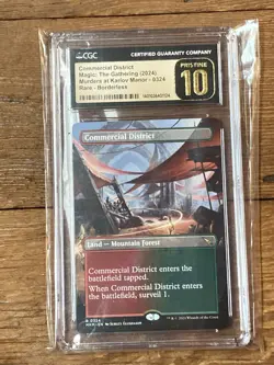 Commercial District (borderless)- Murders at Karlov Manor CGC 10 Pristine MTG - Image 1