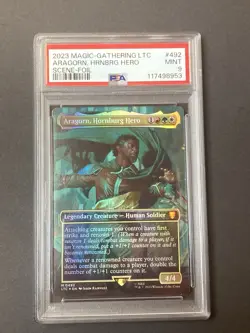 2023 Magic MTG Aragorn Hornburg Hero Scene Foil #0492 PSA 9 - Image 1