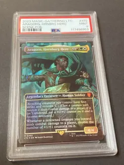 2023 Magic MTG Aragorn Hornburg Hero Scene Foil #0492 PSA 9 - Image 2
