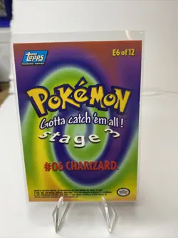 Pokemon TOPPS - CHARIZARD #06 - Stage 3 - E6 of 12 - NON HOLO - MNM - Image 2